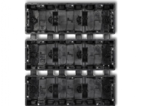 Karlik DECO 9-fold flush-mounted installation box (3 horizontal, 3 vertical) black DPM-3x3