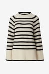 Lexington - Tröja Elisabeth Recycled Wool Mock Neck Sweater - Beige
