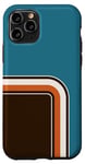 Coque pour iPhone 11 Pro Téléphone Kandy Moderne Abstrait Cool Insolite Turquoise BrunCream