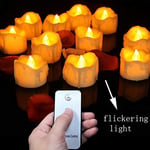 NOLOGO JSWFZ Pack of 12 Remote or not Remote New Year Candles,Battery Powered Led Tea Lights,Tealights Fake Led Candle Light Easter Candle ( Color : Yellow remote )