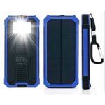 INF Solcellsladdare 5000 Mah Powerbank Med Solpanel Och Ficklampa Svart