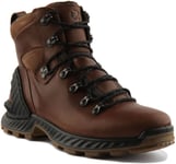 Ecco Exohike Hydromax Mens Lace Up Leather Hiking Boots In Cocoa Size UK 6 - 12