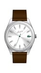 Lacoste Analogue Quartz Watch for Men with Brown Leather Strap - 2011052