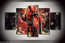 104Tdfc Deadpool Movie Comic Paintings for Living Large Pictures Paintings On Canvas 5 Pieces Creative Gift 5 Panel Canvas Wall Art Canvas Prints Modern Home Living Room Office Modern Decoration Gift