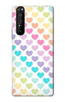 Colorful Heart Pattern Case Cover For Sony Xperia 1 III