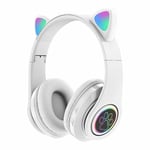 Adult Foldable Cat Ear Gaming Wireless Bluetooth Headset LED RGB for PC PS5 Xbox
