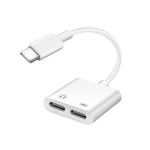 USB-C-adapter - AVIZAR - Hane till Dual Hona - Laddning och ljud - Kompakt design - Plug and Play