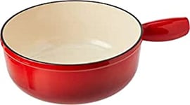 KUHN RIKON 32056 Fondue Pot Induction cast Iron 24cm, Red, 30.3 x 21 x 7 cm
