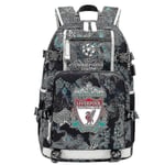 Liverpool Champions League Tryckt Ryggsäck Fritidssportväska Multifunktionell Datorväska