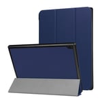 Lenovo Tab 4 10 Enfärgat läder fodral - Mörk blå Blå