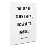 We Are All Stars Typography Canvas Print for Living Room Bedroom Home Office Décor, Wall Art Picture Ready to Hang, 30 x 20 Inch (76 x 50 cm)