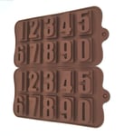 Diamond Found Numbers Chocolate Moulds Silicone Candy Molds, Break Apart Chocolate Molds Non-Stick Reusable DIY Baking Molds Candy Protein & Energy Bar Moulds (2) (2)