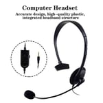 PC Headworn Unilateral Earphones Headphones Mic Head-mounted Single-ear Headset
