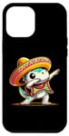 iPhone 14 Plus Colorful Dino Dab Fiesta Funny Dinosaur Sombrero and Poncho Case