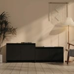 Meuble tv Moderne - Meuble de rangement - Buffet Salon - Noir 146,5x35x50 cm Aggloméré Chic-625724