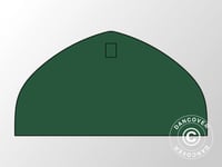 Ändvägg enkel för tälthall/rundbågehall Lagertält Förrådstält 8x4,33m, PVC, Grön