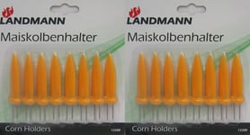 16 x Landmann Corn On The Cob Skewer Holders BBQ Barbecue Forks Skewers