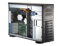 Supermicro Mainstream Superserver Sys-741P-Trt - Server - Tower 4U - Ingen Cpu Upp Till - Ram 0 Gb - Hot-Swap 3.5" Vik/Vikar - Ingen Hdd - Gigabit Ethernet, 10 Gigabit Ethernet - Inget Os - Skärm: Ingen - Svart