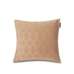 Jacquard Cotton Velvet Pillow Cover 65x65cm Dk. Beige, 65x65, Lexington