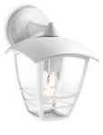 Philips Mygarden Creek Outdoor Wall Light, White (Requires 1 x 60 W E27 Bulb), Wall Lantern