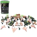 KIDS ARMY 64 pieces COMBAT FORCE TOY SOLDIER SET BOYS SOLDIER ROLE PLAY