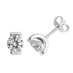 James Moore TH G51027 Sterling Silver Round Cubic Zirconia Jewellery