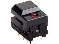 Weltron 604108 604108 Trykknap 12 V 0.03 A 1 X Off/(On) Tastende Rød (L X B X H) 17.5 X 12.5 X 15 Mm 1 Stk