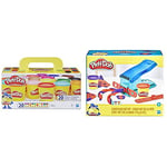 Play-Doh Super Colour Pack of 20 Cans & Basic Fun Factory Shape-Making Machine with 2 Non-Toxic Colours