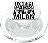 Londres Paris New York Milan - 4 VILLES DE LA MODE DU MONDE PopSockets PopGrip pour MagSafe