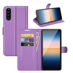 Sony Xperia 10 III PU Wallet Case Purple