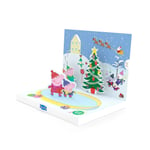 Peppa Pig Music Box Christmas Card Dancing Musical Pop Up Xmas Greeting Cards