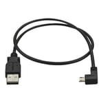 STARTECH Câble USB vers Micro USB coudé à angle gauche de 50 cm - Cordon de charge / synchronisation Micro USB - 0,25 mm²
