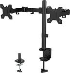 Dual Monitor Arm for 2 Monitors, 17-32 Inch Screen Monitor Mount, Desk Mount wit