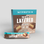 Lean Layered Protein Bar - 6 x 40g - Chocolate and Cookie Dough