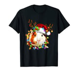 Funny Guinea Pig Christmas Reindeer Christmas Lights Pajama T-Shirt