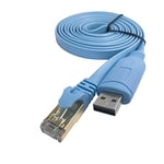 DSD TECH Câble SH-RJ45P USB vers Console avec Puce PL2303GT pour commutateurs de routeurs Cisco 1.8M / 5.9FT