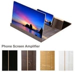 12 Inch Folding 3d Phone Magnifier Screen Bracket Stand Holder Gold Wood Grain
