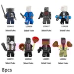 8 st Hot Skibidi Toalett Minifigur Sammansatta Mini Byggklossar Actionfigurer Leksak Barn Julgåva[HK]