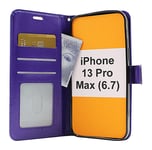Crazy Horse Wallet iPhone 13 Pro Max (6.7) (Lila)
