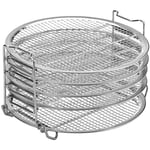 Dehydrator Rack, 5-tier Stackable 304 Stainless Steel Food Drying Stand Accessories Compatible with Ninja Foodi Pressure Cooker and Air Fryer 6.5 and 8 Quart