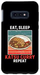 Coque pour Galaxy S10e Retro Eat, Sleep Katsu Curry Repeat Vintage