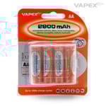Vapex 4VTE2900AA AA/R6 Batteri NiMH 2900mAh 4-pack