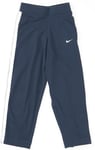 NIKE girls kid jersey pant track bottoms trousers  age M  5-6 navy blue cotton