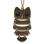 Halsband stor uggla Brons vintage retro mode het nyhet