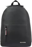 Tommy Hilfiger Men Pique Backpack Hand Luggage, Black (Black), One Size