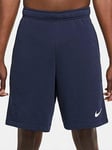 Nike Train Dri-FIT Fleece Shorts - Navy, Navy, Size S, Men