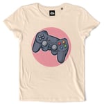 Teetown - T Shirt Femme - Manette Playstation - Gamer Retro Nerd Gaming Geek Game Ps3 Ps5 Ps4 - 100% Coton Bio