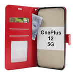 Crazy Horse Wallet OnePlus 12 5G (Röd)