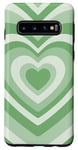 Coque pour Galaxy S10 Cute Latte Lover Sage Green Coffee Heart Pastel Latte