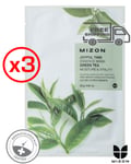 MIZON Face Mask Sheet Mask Joyful GREEN TEA (3PCS) exp date 12-2022